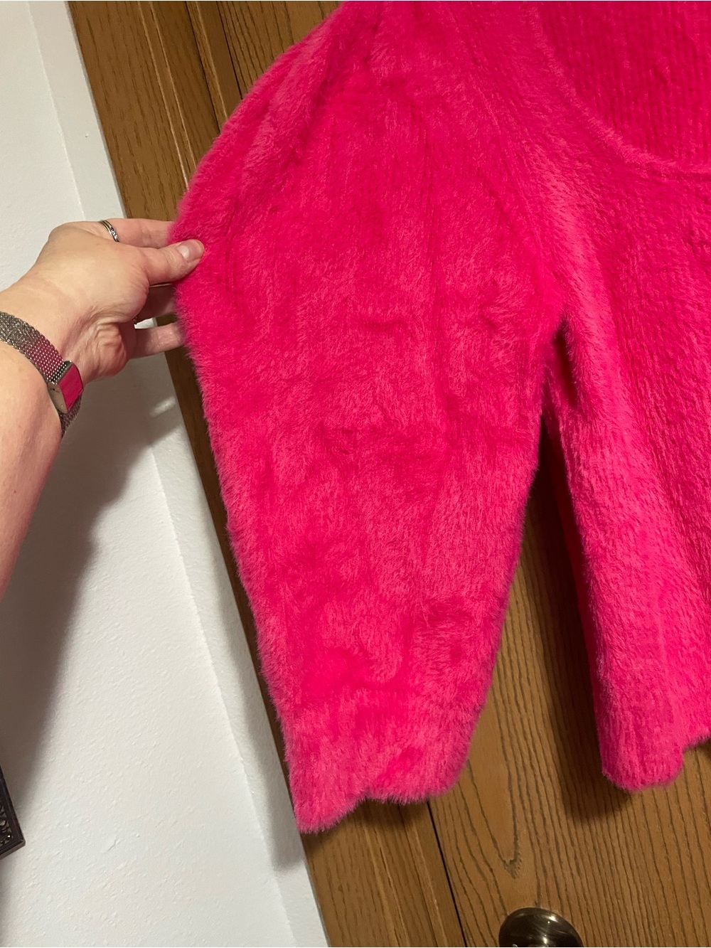 Free People Crop Top Hot Pink and Fuzzy - Picture 3 of 7